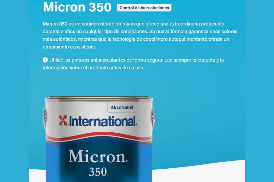 Patente para barcos autopulimentante Micron 350